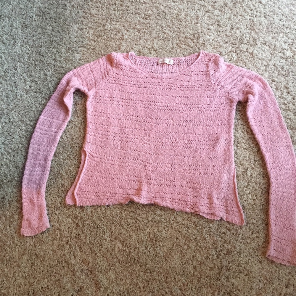 Pink knit sweater